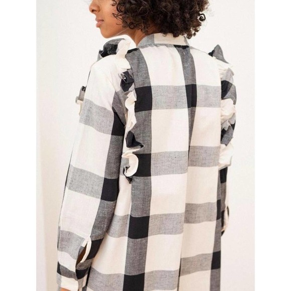 Tribe Alive Freya Ruffled Shirt Dress Size XS - Picture 11 of 11